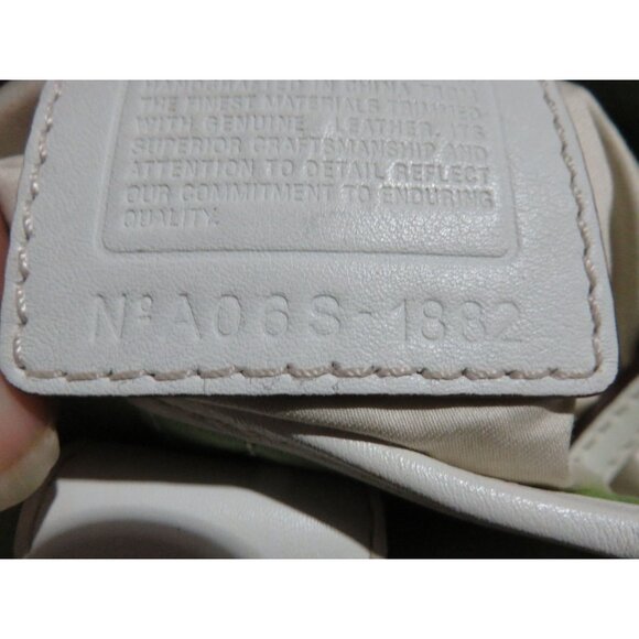 Coach 2006 Vintage Y2K Green & White Soho Twill & Leather Mini Tote - Picture 8 of 14